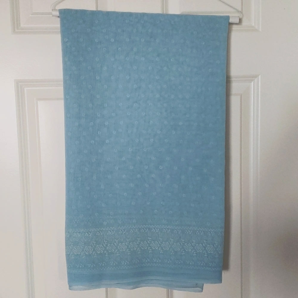 CHIFFON SARI IN BABY BLUE